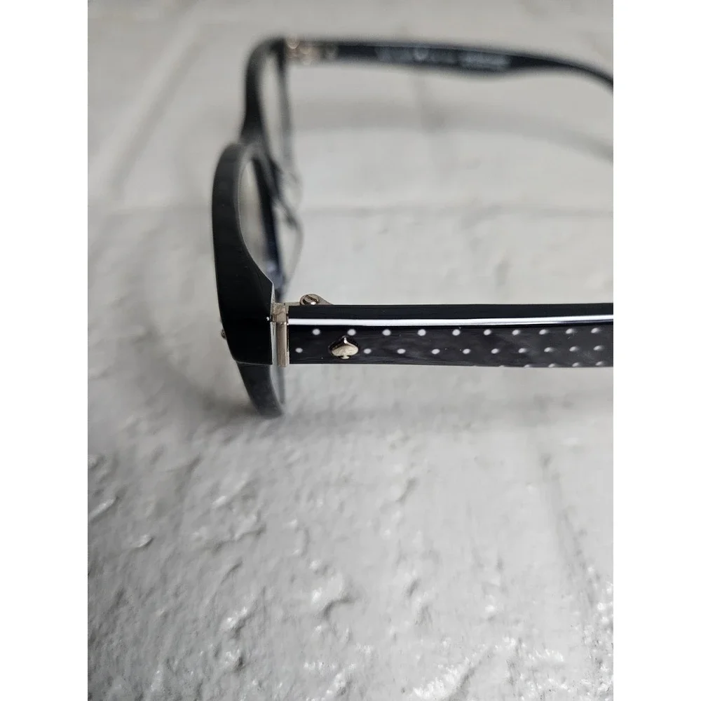 Kate Spade Black With Whote Polka Dot Eyeglasses Frames Only